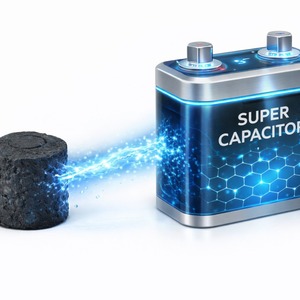 Matériau nano-carbone poreux en aérogel de graphène pour électrodes de supercondensateurs, haute conductivité, faible densité - Product Image 1