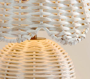 Handmade Natural Wicker Rattan Mushroom Table Lampshade Light <b>Bedroom</b> Living Room Decorative Night <b>Chandeliers</b> & Pendant Lights - Product Image 4