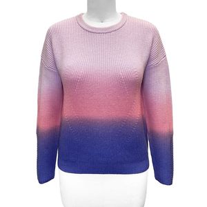 เสื้อสเวตเตอร์ขนแกะเมอริโนสำหรับผู้หญิง รุ่น Space Dye FW23 แขนยาว คอกลม ถักนิตติ้งสำหรับฤดูหนาว โลโก้ด้านหน้า เนื้อหนา ระบายอากาศได้ดี - Product Image 1