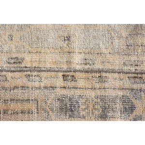 Tapis vintage en laine marron beige de 1,5x3,6 pieds, fait à la main, style classique turc, avec support en latex au design patchwork pour chevet - Product Image 5