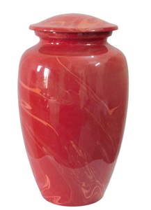 Urnes funéraires en aluminium de qualité supérieure pour adultes, couleur grise, avec autocollant drapeau américain pour cendres humaines - Product Image 3