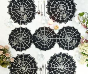 Handcrafted Luxury <b>Seed</b> Beads Placemats with Intricate Embroidery Custom Design Beaded Table <b>Mats</b> for Halloween and Christmas - Product Image 6