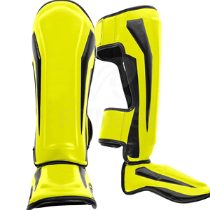 Protège-tibias de boxe en cuir PU de haute qualité, respirants et confortables, entraînement de boxe, prix de gros de haute qualité - Product Image 1