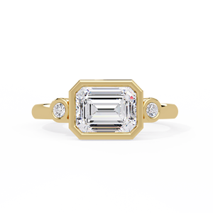 แหวนหมั้นเพชรเม็ดเดี่ยว ทองคำขาว 14K ทรงเหลี่ยมมรกต ฝังเพชรแล็บโกรว์ 1.60 กะรัต รับรองโดย IGI แหวนแต่งงาน - Product Image 4