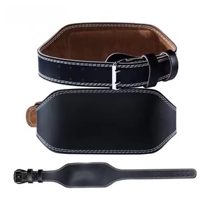 Levier de levage de puissance en cuir sangles d'entraînement de gymnastique ceinture ceinture de sécurité de dynamophilie boucle réglable ceinture d'haltérophilie pour unisexe - Product Image 1