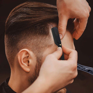 Rasoir à gorge à coupe droite de style vintage SHAVETTE RASOI manche en bois lame en acier inoxydable rasage humide Salons de coiffure - Product Image 2