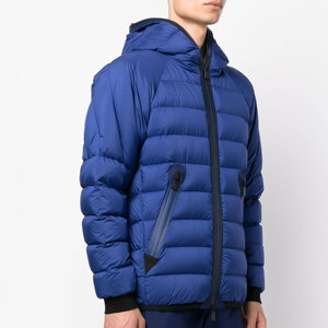 Veste doudoune d'hiver épaisse et chaude pour hommes, vêtements d'hiver à col montant grande taille rembourrés à bulles et logo personnalisé - Product Image 2