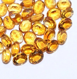 พลอยซิทรินธรรมชาติขนาด 6x8 มม. รูปไข่เหลี่ยมเพชรพลอยสีเหลือง ไม่ผ่านการปรับแต่ง น้ำหนัก 3-5 กะรัต สำหรับงานประดับเครื่องประดับ - Product Image 5