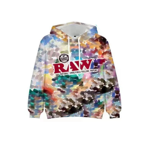 Sweat-shirt à capuche surdimensionné funky multicolore en laine imprimé en 3D de qualité supérieure fabriqué aux États-Unis en hiver 2023 - Product Image 3