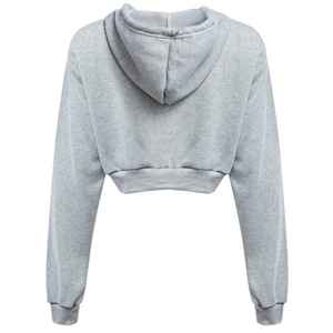 Sudadera con capucha elegante para mujer, Jersey recortado, Sudadera ligera de manga larga para el hogar informal de calle y trajes de entrenamiento - Product Image 5