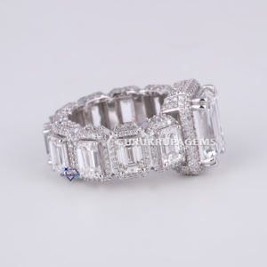 Anillos de Hip Hop para mujer con diamantes cultivados en laboratorio de alta calidad, gran oferta, oro de 14 KT, VVS, claridad, joyería de moda de boda de lujo - Product Image 3