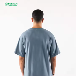 T-shirt décontracté pour homme 100 % coton, séchage rapide, écologique, haute qualité, coupe classique, 250g, faible MOQ, meilleur prix, vente en gros - Product Image 4