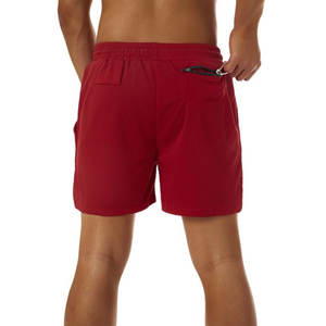 Short de sport pour homme Short de sport décontracté taille moyenne avec cordon de serrage et poches zippées Short de sport à doublure - Product Image 3
