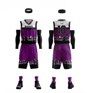 Ensemble d'uniformes de basket-ball personnalisés en polyester respirant pour hommes avec impression par sublimation pour les équipes sportives - Product Image 5