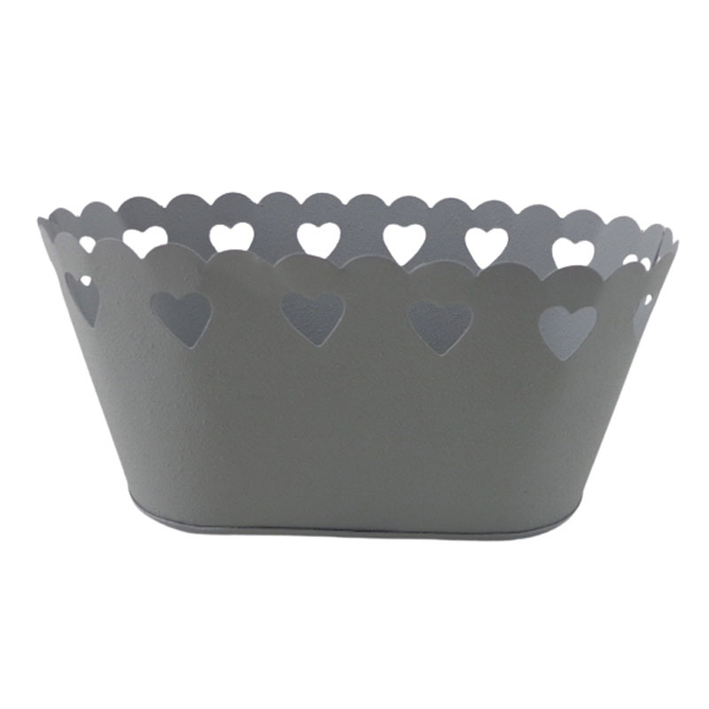 Oval Planter with Grey Stone Usable