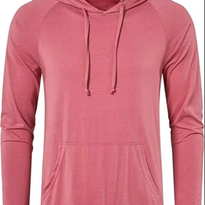 Sweats à capuche décontractés d'hiver pour hommes couleur unie 100% coton doublé polaire tricoté coupe régulière séchage rapide et respirant de haute qualité - Product Image 1