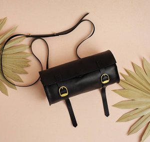 Cuir véritable Mesdames One-Shoulder LCYB-0031 Messenger Bag Lightweight New Cylinder Purse Zipper Fashionable Rhombic Design - Product Image 5