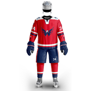 Wholesale Custom Sublimation Embroidered Ice Hockey Jersey Pant Shell <b>Socks</b> Heavy Weight Gsm High Quality Custom Team Name - Product Image 1