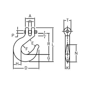 Crochet de levage Clevis (A331) en alliage de haute qualité avec finition peinte pour l'exploitation minière et l'industrie lourde - Product Image 2