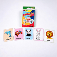 Juego de 36 Tarjetas de Memoria Educativas con Animales y Frutas para Niños Pequeños, Papel de Arte Recubierto, Impresión Offset, Laminado