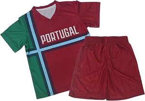 ชุดกีฬาฟุตบอลกีฬา No.7โปรตุเกสสำหรับผู้ใหญ่เด็กผู้ชายเยาวชนชุดกางเกงขาสั้นตัดอัตโนมัติ - Product Image 3
