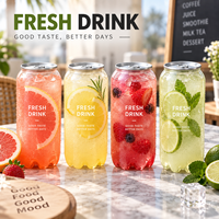 Bouteilles de jus en plastique transparent de 400 ml en gros, bocaux PET vides uniques pour l'eau, le café, le thé au lait et les jus de fruits