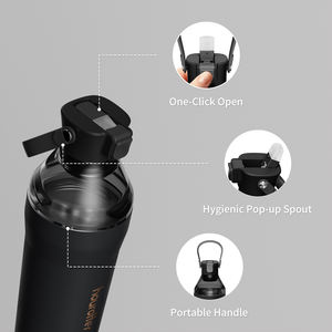 Botella <span class=keywords><strong>de</strong></span> Agua Deportiva Portátil HOUROFFER, Termo <span class=keywords><strong>de</strong></span> Acero Inoxidable Aislado con Asa, Tapa con Botón <span class=keywords><strong>de</strong></span> Presión, para Gimnasio y Actividades al Aire Libre - Product Image 3
