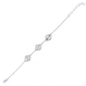 Pulsera de Plata de Ley 925 con Triple Trébol y Acabado Espejo |   Joyería Turca Hecha a Mano - Product Image 2