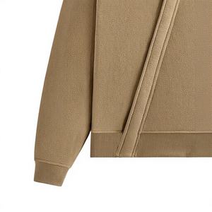 Chaqueta al por mayor para hombre, de piel de oveja, personalizada, con forro polar Sherpa, cremallera, chaqueta Teddy de forro polar para hombre, chaqueta de forro polar para mujer, logotipo de goma - Product Image 4