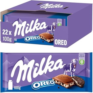 Milkaa Oreo 100g, Galletas de Chocolate Amargo con Crema de Avellanas y Leche, Pastel con Sabor a Avellanas y Galleta - Product Image 6