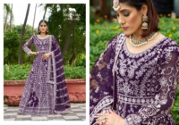 Royal Export présente un salwar kameez formel en coton à motif papillon lourd pour la collection de fête