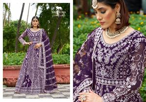 Royal Export présente un salwar kameez formel en coton à motif papillon lourd pour la collection de fête - Product Image 6