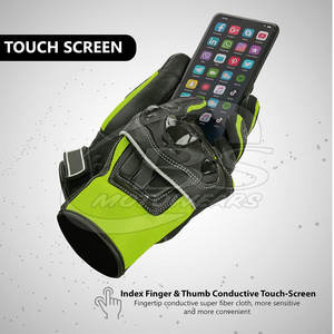 Guantes de cuero de dedo completo para hombre, protectores de manos para moto, oferta - Product Image 6