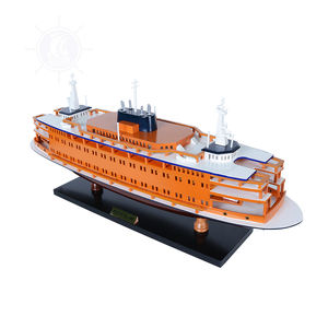 Maqueta de Barco de San Isla Hecha a Mano, Artesanía Náutica de Madera de Cedro Ecológica, Decoración Pintada para el Hogar, 60Lx15Wx26H cm - Product Image 3