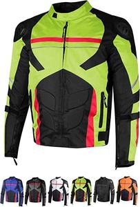 Chaqueta de carreras personalizada para motocicleta, tela de malla transpirable con armadura de alto impacto y correas ajustables, equipo óptimo para motociclistas - Product Image 5