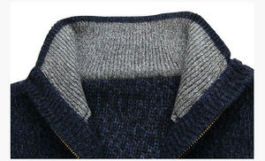 Autumn Winter New Arrival Fashion <b>Men's</b> Thickened Fleece Lined Zipped <b>Cardigan</b> Sweater <b>Knitted</b> - Product Image 6