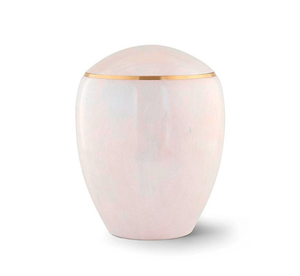 Glossy Wooden Cremation Urn for Human Ashes with Brass Trim Elegant <b>Egg</b> Shape Funeral Urn Adult Size Memorial Ash <b>Storage</b> Jar - Product Image 4