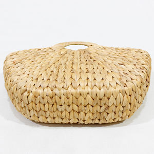Vente chaude écologique jacinthe d'eau artisanat naturel fait à la main dur paille panier sacs à main avec une bonne qualité pour les femmes - Product Image 4