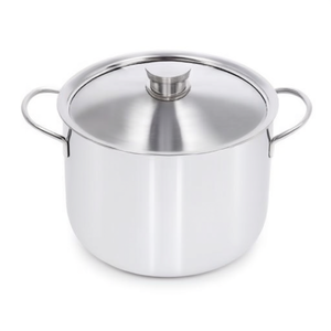 DUNE Polished Chrome 302 18-Stainless Steel Soup Stock <b>Pot</b> (18cm) 4L Capacity with Handles for Kitchen Cookware for Restaurants - Product Image 2