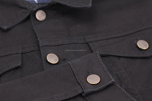 Chaqueta vaquera clásica para hombre, capucha removible, ajustada, elástica, con botones, venta al por mayor y personalizada - Product Image 5