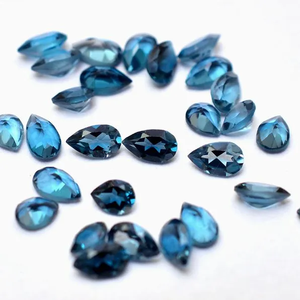 2023 Fábrica Venta caliente Natural 3x5mm a 8x12mm Londres azul Topacio pera facetado piedra preciosa curativa suelta piedra preciosa a las mejores tarifas - Product Image 4