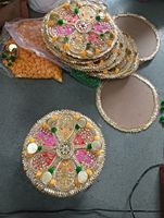 Support de bougie chauffe-plat décoratif en pierre fait main, style Diya, pour le festival Diwali, les mariages, la décoration de table et de salon.