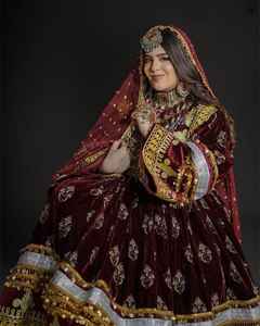 Antiguo Afghani Vintage Banjara encaje bordado hasta el suelo manga larga ODM vestido Formal para mujer - Product Image 4