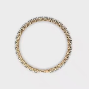 Thường xanh chất lượng cao 925 sterling Silver 14k Tennis Bracelet với moissanite Solitaire Tennis Bracelet & Bangle - Product Image 2