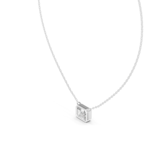 Collar de Diamantes de Corte Esmeralda de 2.5 CT, Cultivados en Laboratorio, VVS-VS EF CVD, Oro Rosa, Amarillo y Blanco de 18 y 14 Quilates, Engaste de Bisel, Joyería Fina - Product Image 6