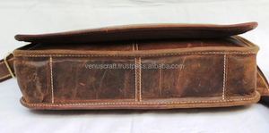 Sac messager en cuir véritable avec bandoulière réglable et fermeture à rabat, style classique pour femme, usage quotidien - Product Image 4