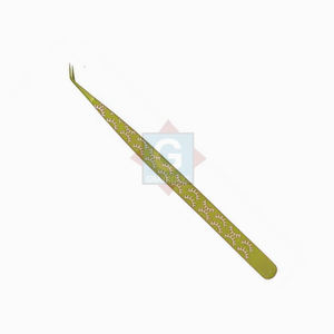 Premium Quality <b>Lash</b> Extension Tweezers Stainless Steel Curved Tip Precision Eyelash Tweezers - Product Image 4
