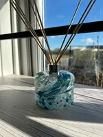 Difusor de Aromas Artesanal de Vidrio Soplado a Mano - Fragancia Duradera, Ecológico, Sin Alcohol ni Parabenos, Arte Alquímico
