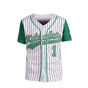 Maillot de baseball respirant imprimé par transfert thermique personnalisé, manches courtes, prix abordables, maillot de baseball vierge - Product Image 1