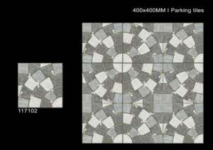 Carreaux de sol en porcelaine pour extérieur 400x400 mm, finition mate, revêtement solide pour parkings et allées - Product Image 2